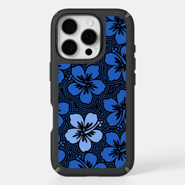 Island Floral Hawaiian Accent Hibiscus Pinstriped Speck iPhone Case (Front)