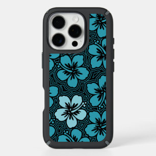 Island Floral Hawaiian Accent Hibiscus Pinstriped iPhone 16 Pro Case