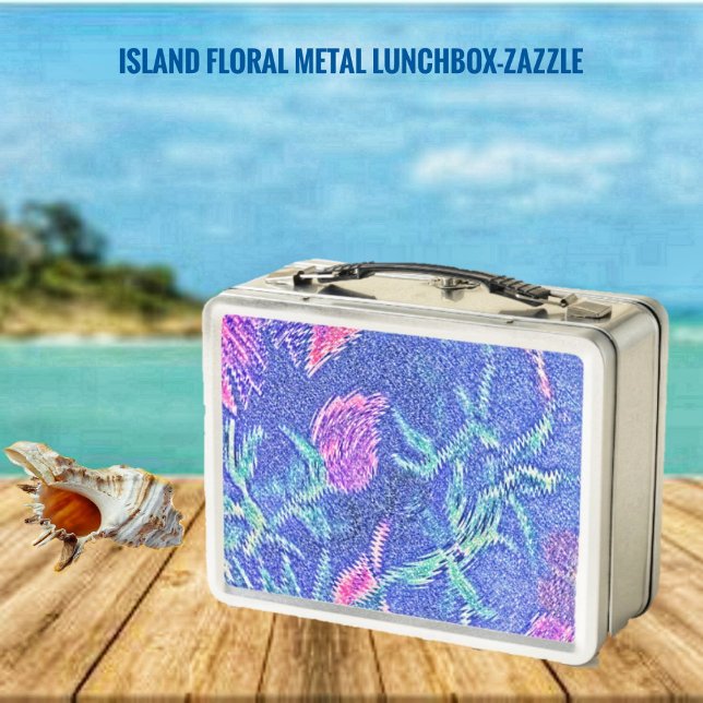 Island Floral Metal Lunch Box (Creator Uploaded)