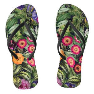 Island Floral Pink Meadow Flip Flops