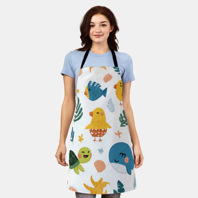 Island Flow All-Over Print Apron Gift (Worn)
