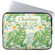 Island Flowers and Monstera Leaves Personalized