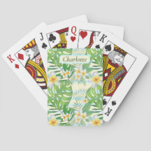 Island Flowers and Monstera Leaves Personalized