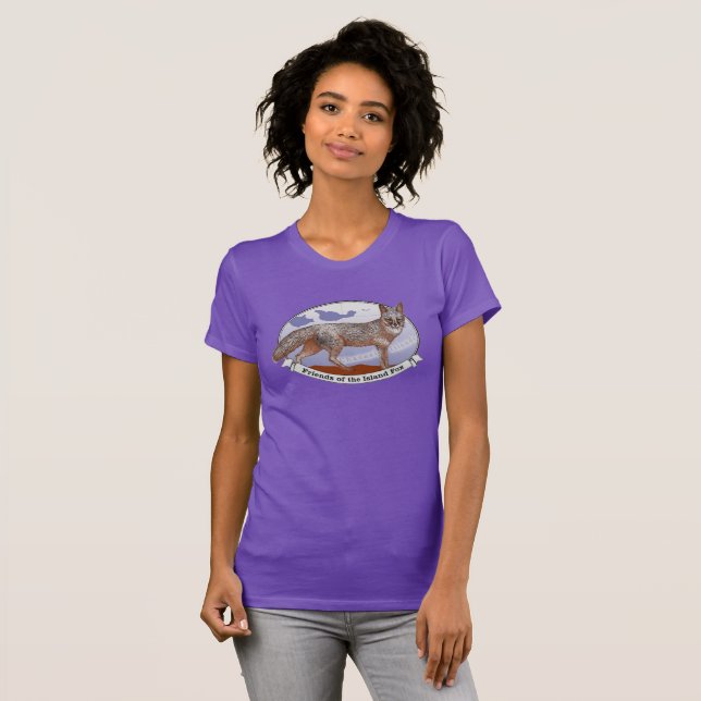 Island Fox Logo Deep Color Women's slim Tshirt (Front Full)