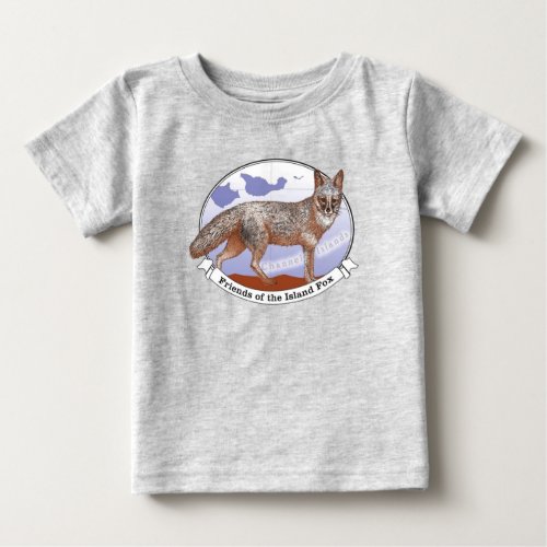 Island Fox Logo Grey Baby T_Shirt