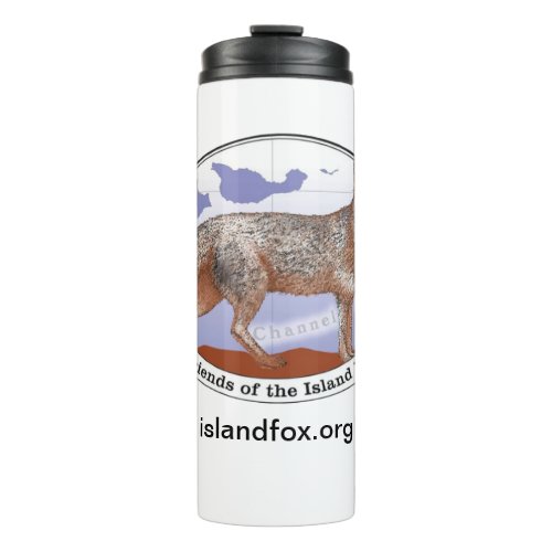 Island Fox Logo White Thermal Tumbler