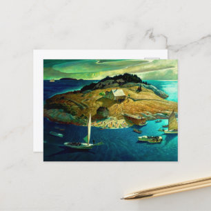 Island Funeral by Newell Convers Wyeth Holiday Postcard