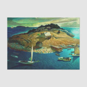 Island Funeral by Newell Convers Wyeth Tissue Paper