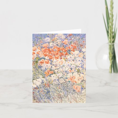 Island Garden Painting Blank Floral Note Card