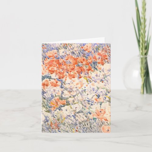 Island Garden Painting Blank Floral Note Card
