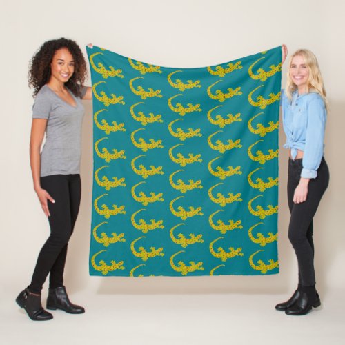 Island Gecko Fleece Blanket