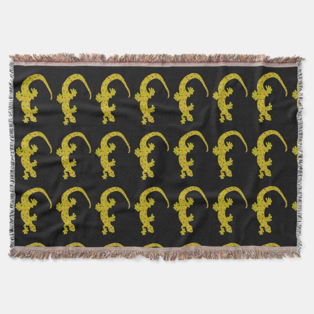 Island Gecko Throw Blanket (Front)