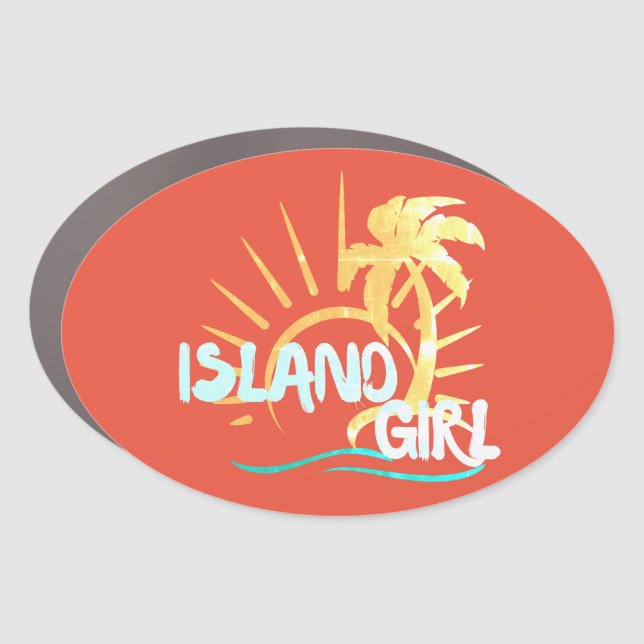 "Island Girl" Car Magnet (Front)