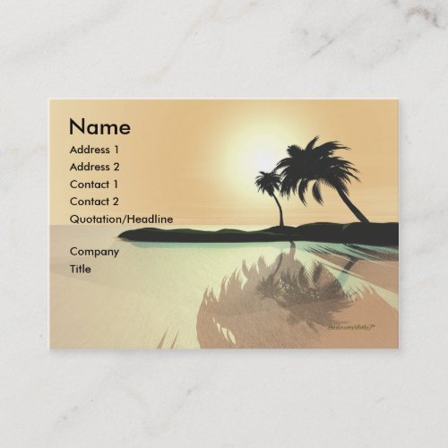 Island Gold - Chubby Business Card Template