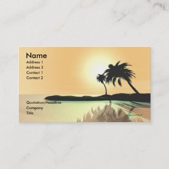 Island Gold Business Card by xfinity7 at Zazzle