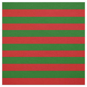 Green Red Stripes Fabric |