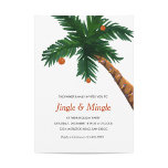 Island Greeting Holiday Party Invitation<br><div class="desc">Whimsical painted holiday palm tree and Christmas lights design by Shelby Allison.</div>