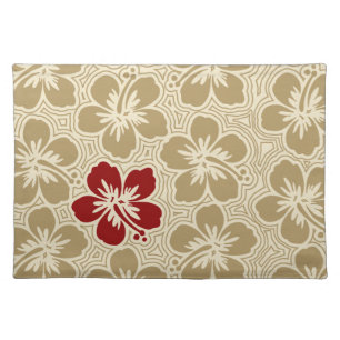 Island Hibiscus Hawaiian Dinner Placemats