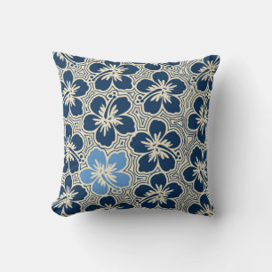 Island Hibiscus Hawaiian Reversible Square Pillow
