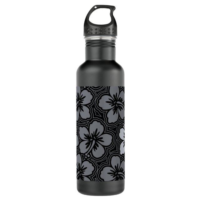 Island Hibiscus Hawaiian Water Bottle (Front)