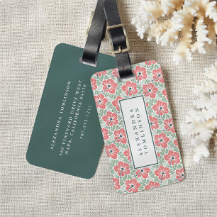 Island Hibiscus Pattern Luggage Tag
