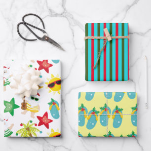Island Holiday Wrapping Sheets, Matte 19" x 29" Paper Sheets