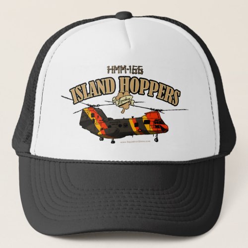 Island Hoppers Monotone_style design Trucker Hat