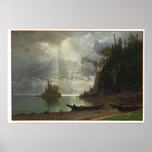 Island in the Lake oil on canvas Poster