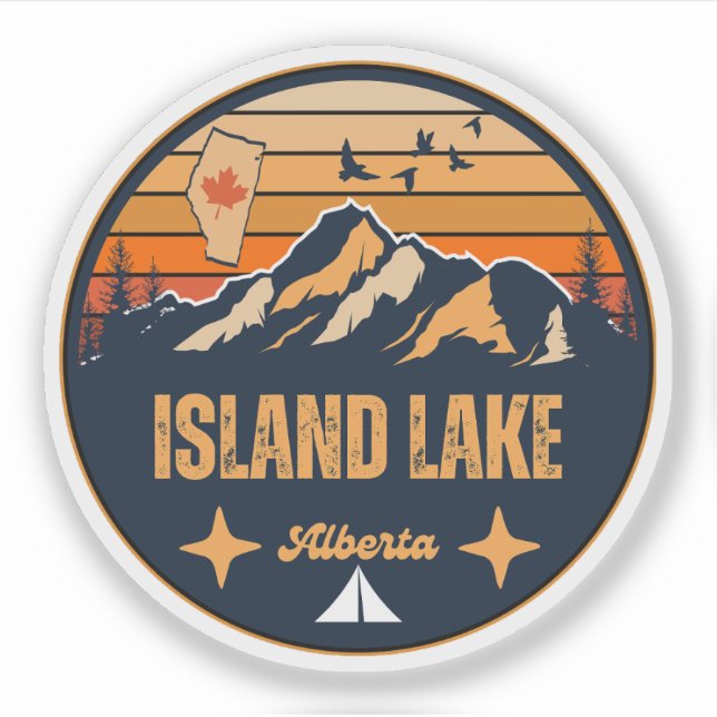 Island Lake, Alberta Sticker (Front)