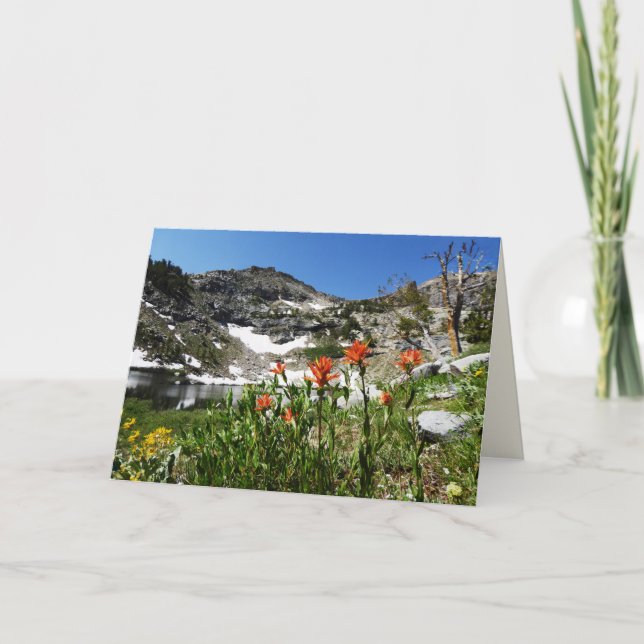 Island Lake, Ruby Mountains NV Blank Greeting Card (Front)
