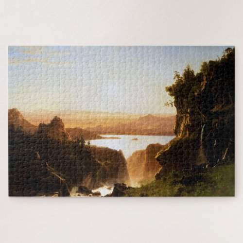 Island Lake Wind River Range Wyoming Bierstadt Jigsaw Puzzle