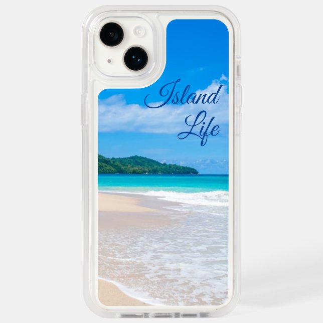 Island Life Turquoise Ocean Otterbox iPhone Case (Back)