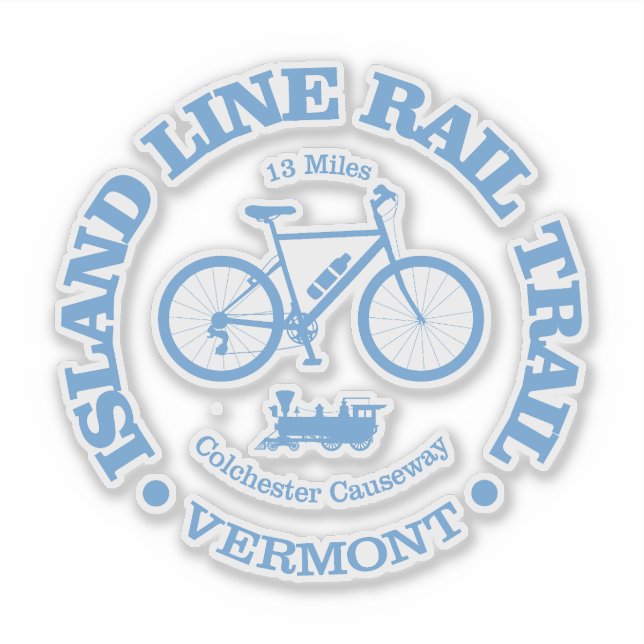 Island Line Rail Trail (cycling) Sticker (Front)