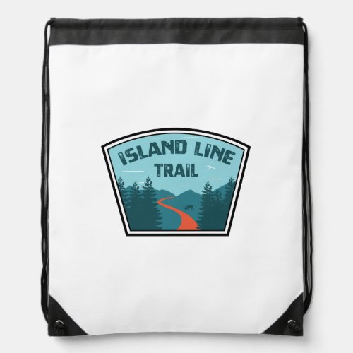 Island Line Trail Drawstring Bag