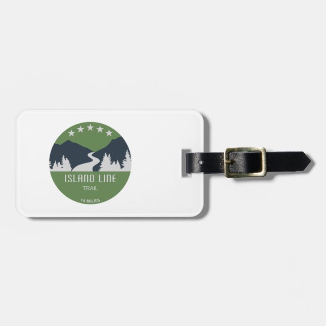 Island Line Trail Luggage Tag (Front Horizontal)