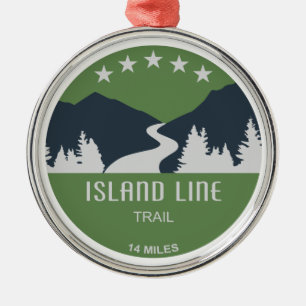 Island Line Trail Metal Ornament