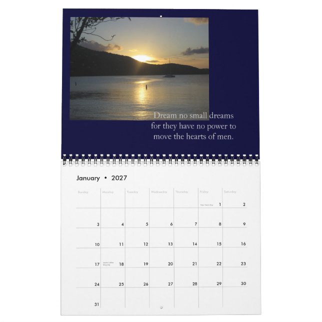 Island Living Calendar (Jan 2027)