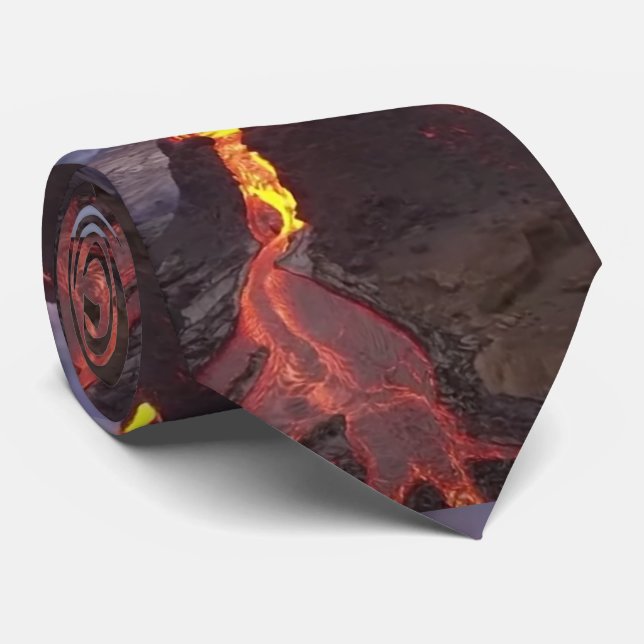  Ísland logar Neck Tie (Rolled)