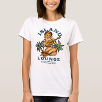 Island Lounge Tropical Musician Tattoo Guitar Girl
