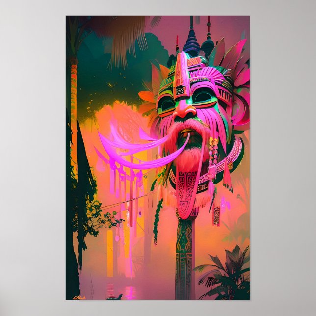 Island Magic in the Air Ken Gage Tropical Poster (Front)