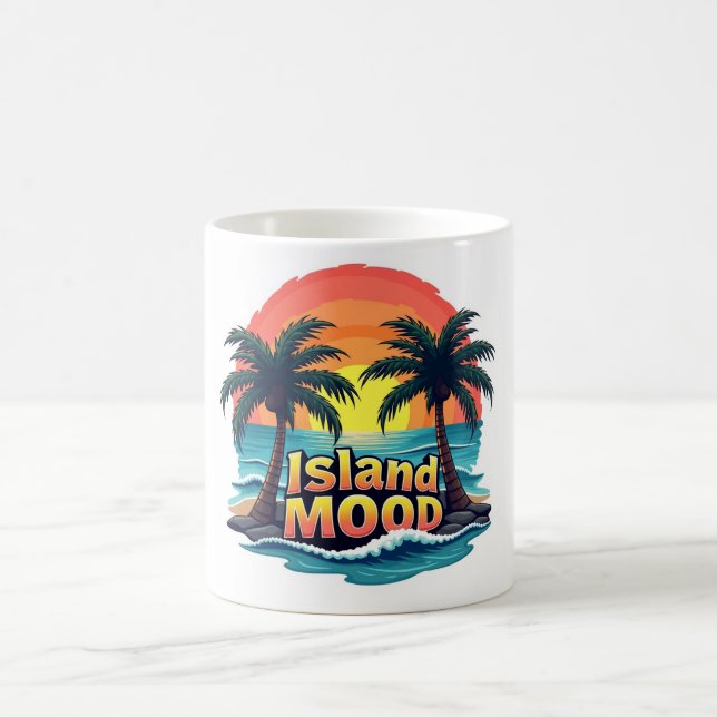 Island Mood Sunset Palm Mug (Center)