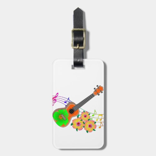 Island Music Tropical Ukulele Luggage Tag