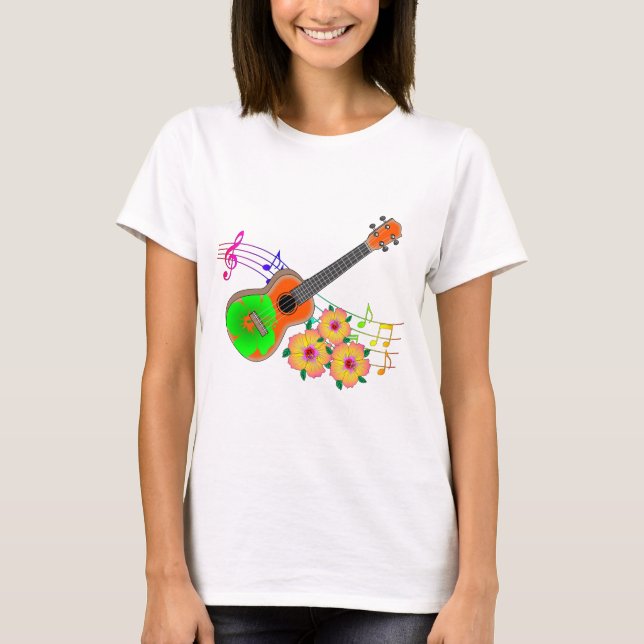 Island Music Tropical Ukulele T-Shirt (Front)