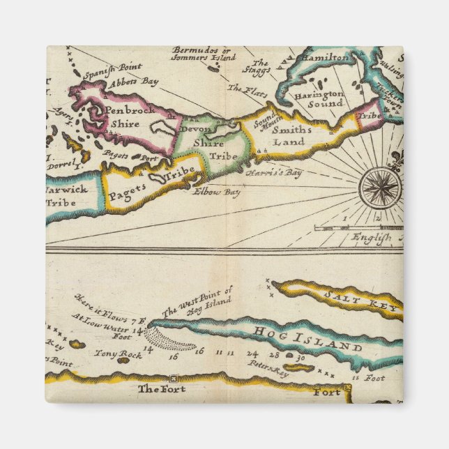 Island of Bermuda, Part of Providence Island Magnet (Front)