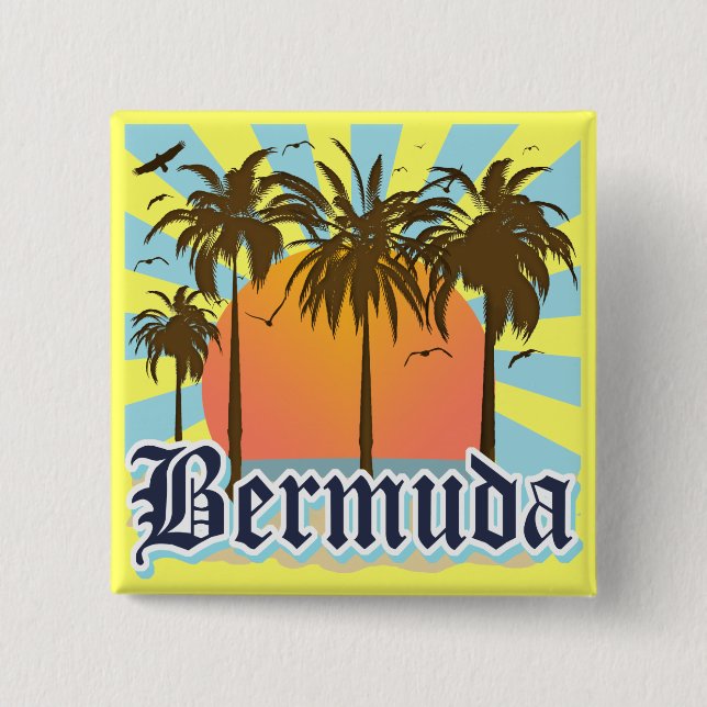 Island of Bermuda Souvenirs Pinback Button (Front)