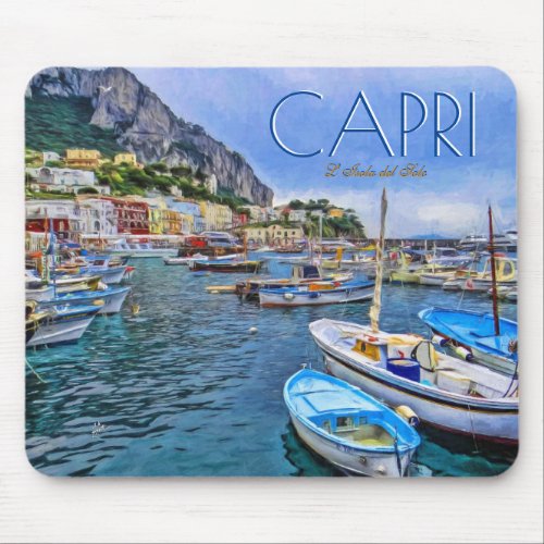 Island of Capri Amalfi Coast Travel Mouse Pad