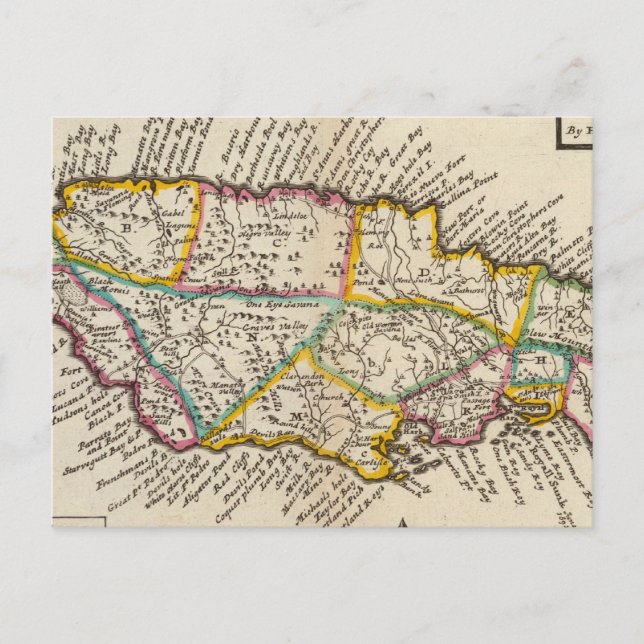 Island of Jamaica Postcard (Front)