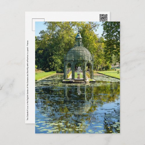 Island of Love in the Chateau de Chantilly Postcard