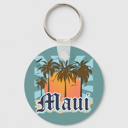 Island of Maui Hawaii Souvenir Keychain