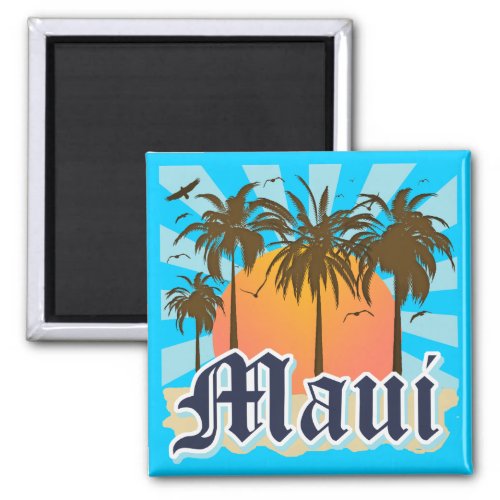 Island of Maui Hawaii Souvenir Magnet